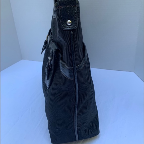 Étienne Aigner Black Canvas Shoulder Bag - Picture 3 of 12